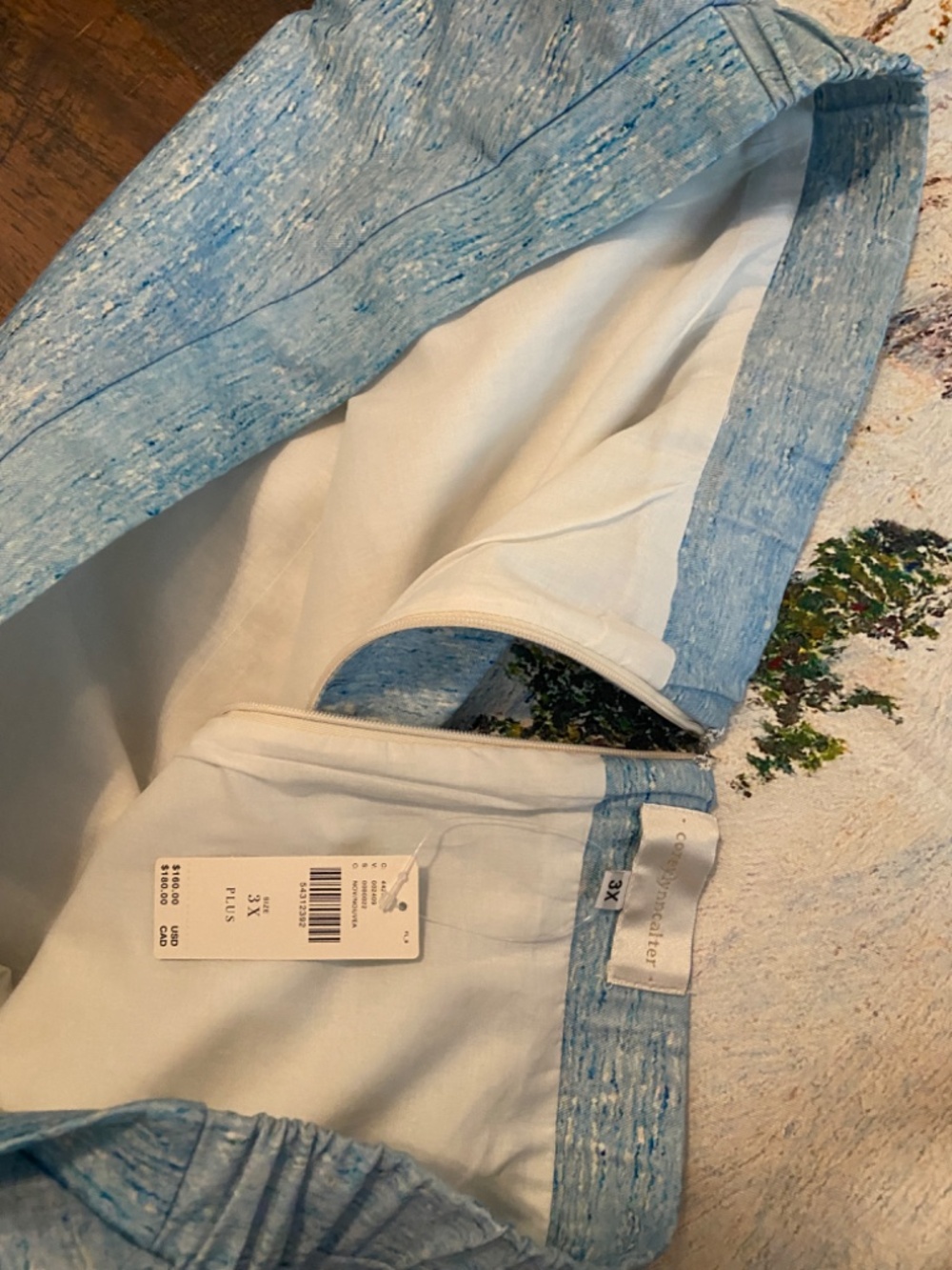 NWT Anthropologie Corey Lynn Calter Skirt Sz 3X 100%Cotton Rare Unique Feminin - Picture 12 of 16
